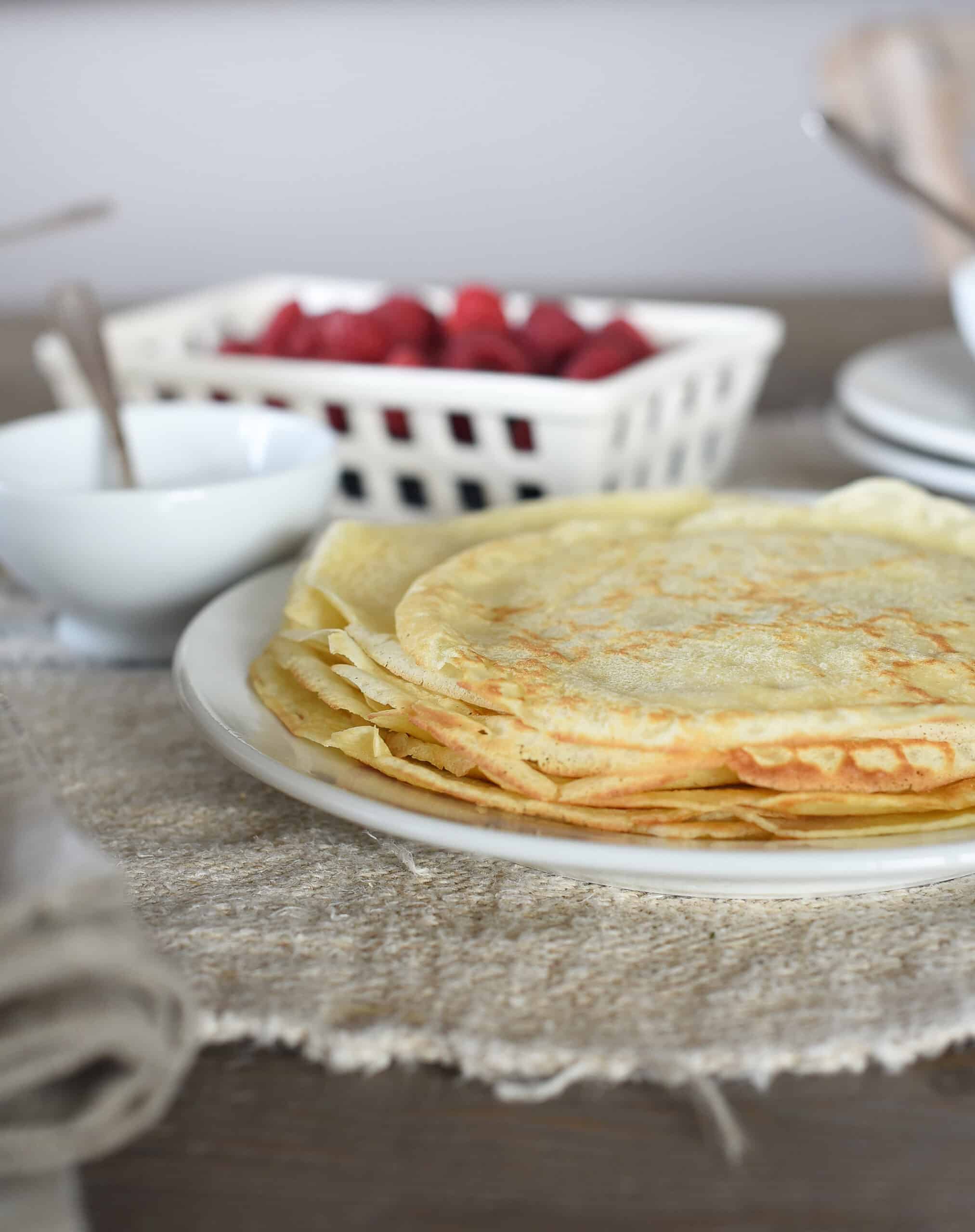 Easy Savory Crepes (Make ahead option!) - Pinch and Swirl