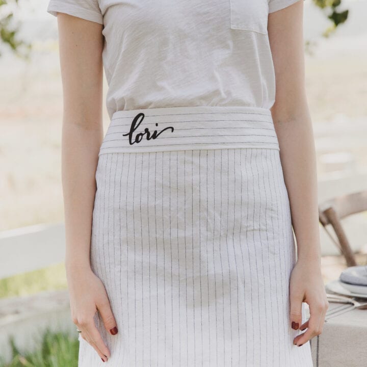 Easy Half Apron Sewing Pattern and Tutorial