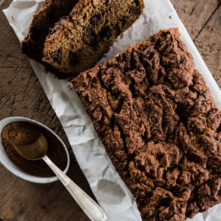 Healthy Pumpkin Bread with Chocolate Chips