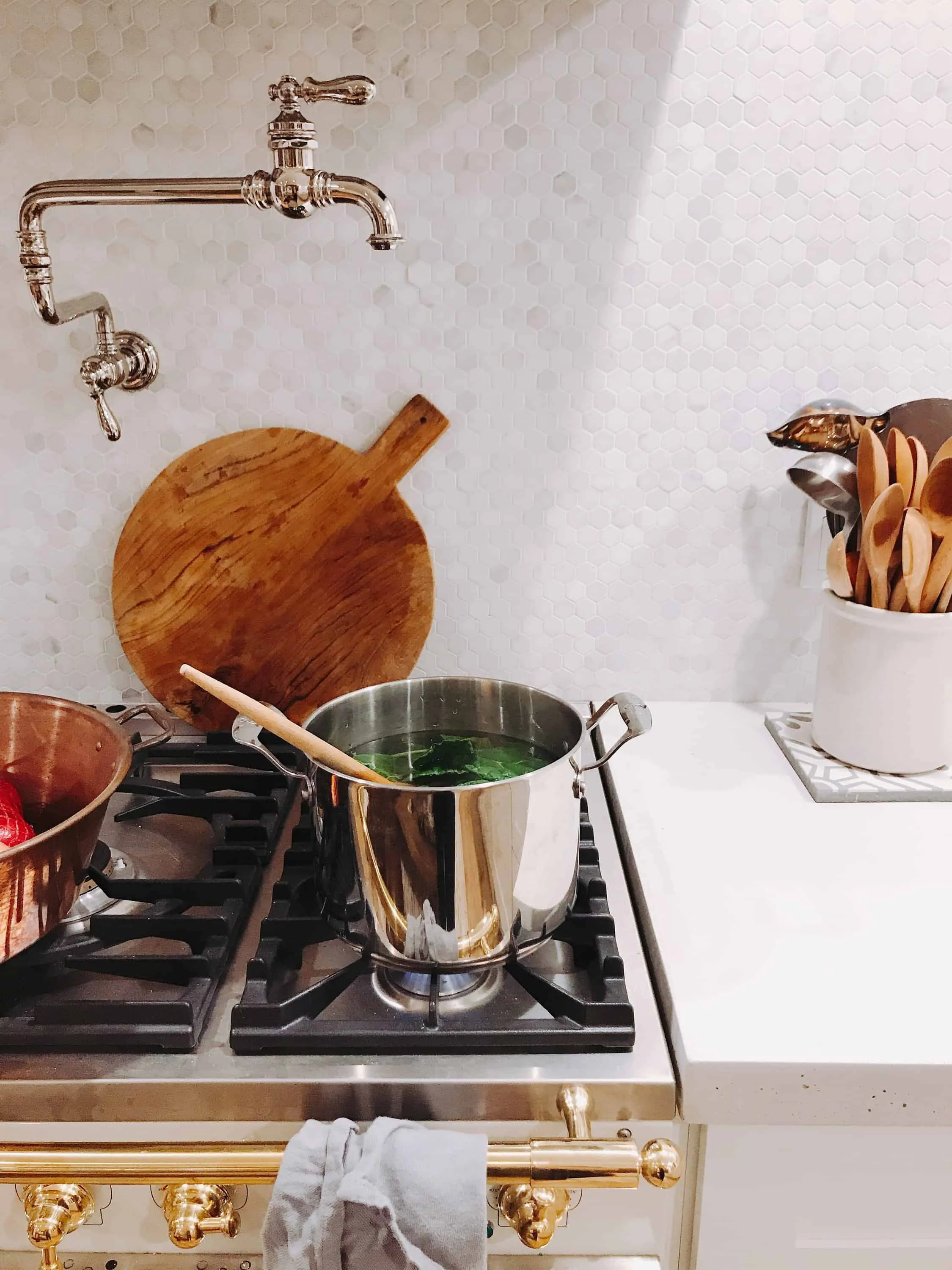 White concrete countertops are a beautiful organic element in a kitchen, after pouring, they must be properly sealed for longevity!