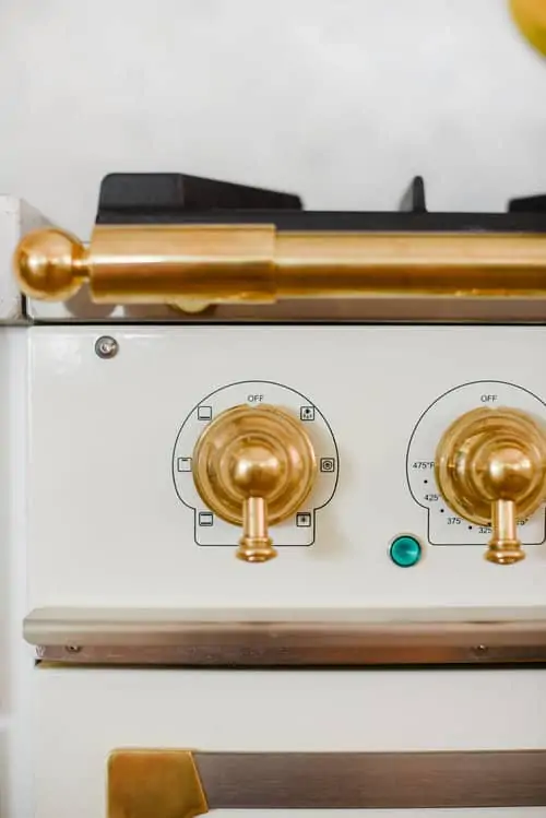 Gold French oven range knobs
