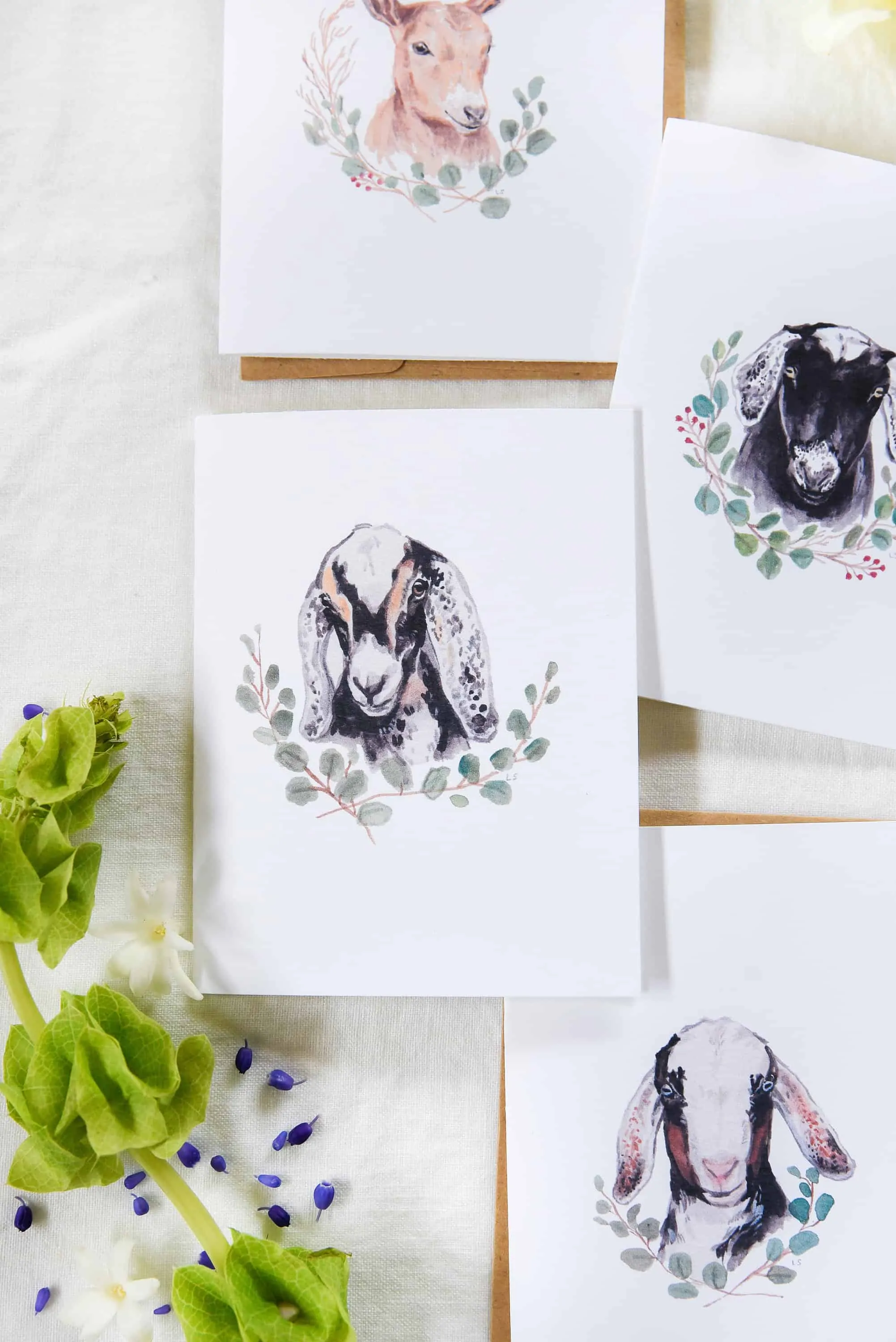 These free printable Easter card templates are perfect for spring and so easy to use! Make your own Easter cards by simply printing out these goat greeting cards, and folding in half! 