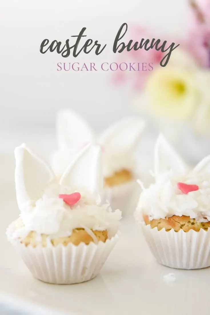 These Easter bunny sugar cookies couldn’t get any sweeter! Take a simple sugar cookie and turn it into the perfect Easter dessert by adding marshmallow bunny ears!