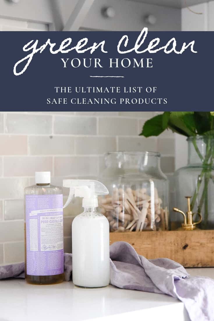 Hoping to switch up your cleaning routine to rid of chemicals and toxins? Here’s how you can green clean your home with all-natural and organic cleaning products that have an A rating from the EWG! Use this list to update your cleaning cupboard for a green clean home!