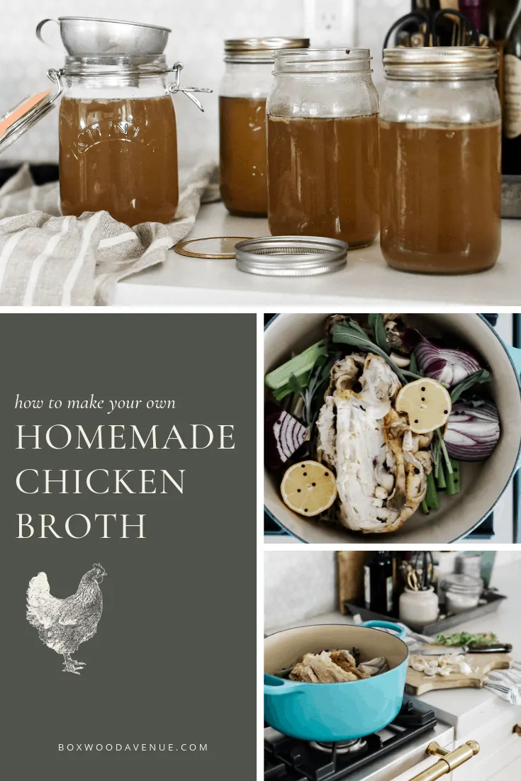 If you’re hoping to make your own chicken broth, you’re in luck! It’s one of the easiest ways to stretch your budget and consume every bit of the animal! Homemade chicken broth allows you to customize the flavor, and know exactly what’s in your broth. Now, let’s make some chicken broth!