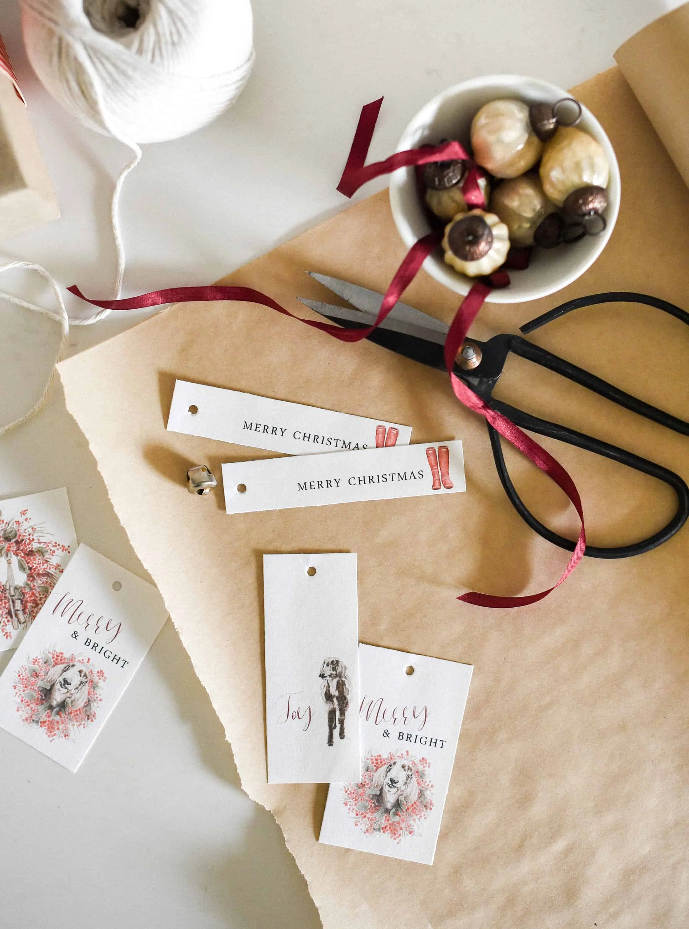 These free printable Christmas tags are the perfect finishing touch to your Christmas packages this year! These tags were hand painted just for Boxwood Avenue readers, and I am so excited to share them with you!