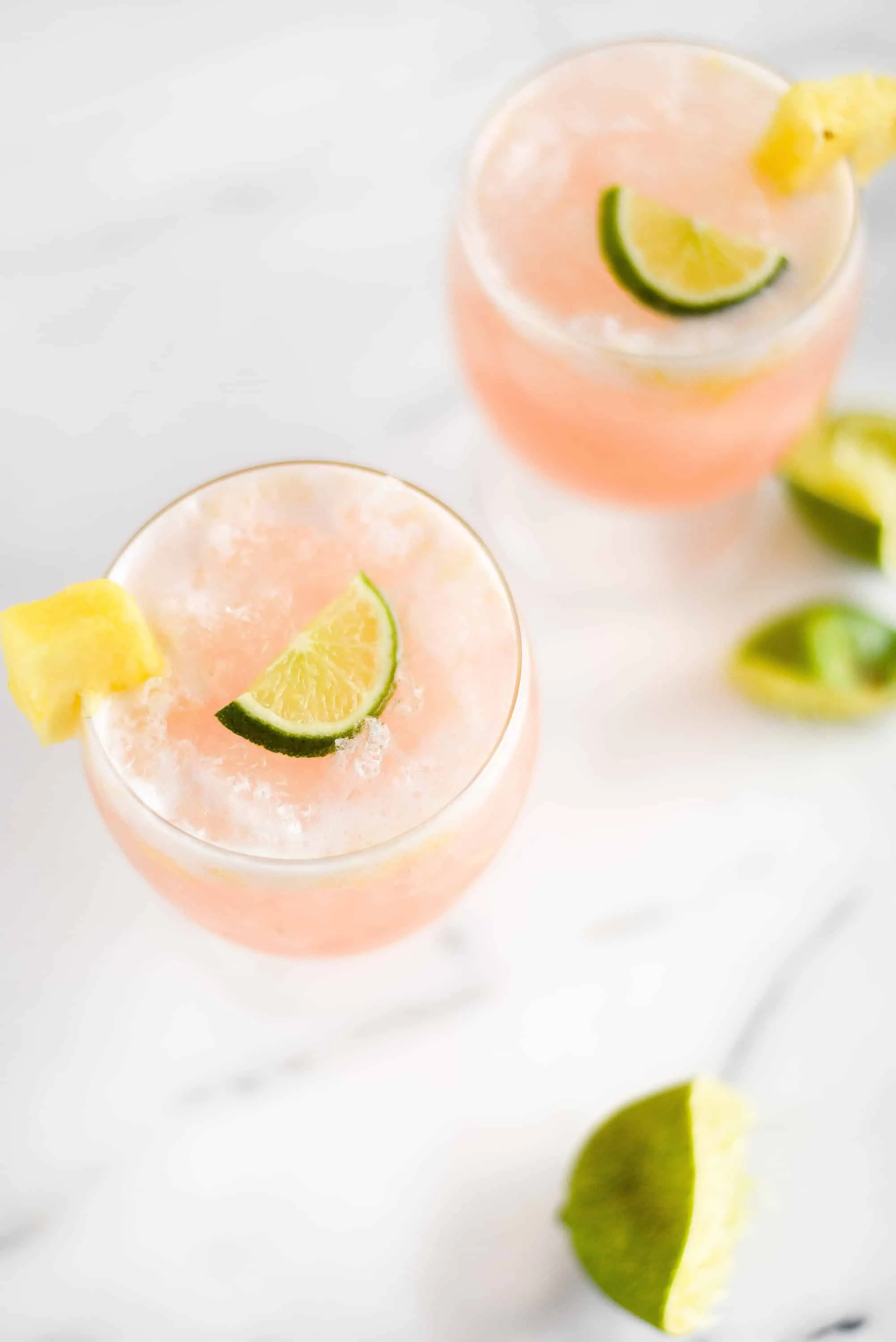 LaCroix is a wonderful way to lighten up cocktails without sacrificing flavor. You’ll love this pineapple, coconut, guava, and lime cocktail, it tastes like paradise in a glass!