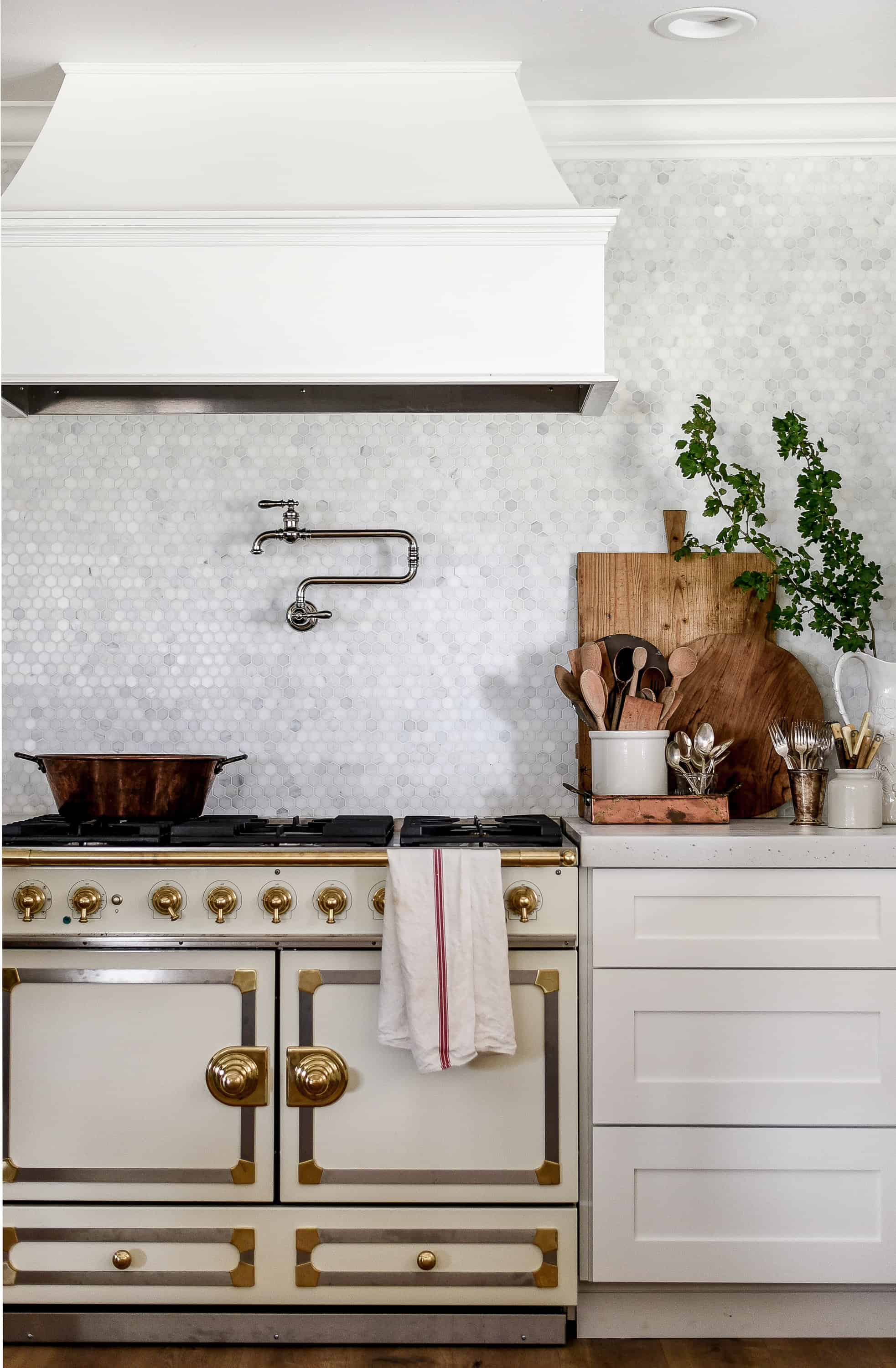 I mentioned that when we began remodeling, someone from the Kohler team reached out to see if I might be interested in collaborating with them in our kitchen. Since I had already fallen in love with their extra wide, extra deep apron front sink, I was happy to jump on board to create our farmhouse kitchen with their designs. 