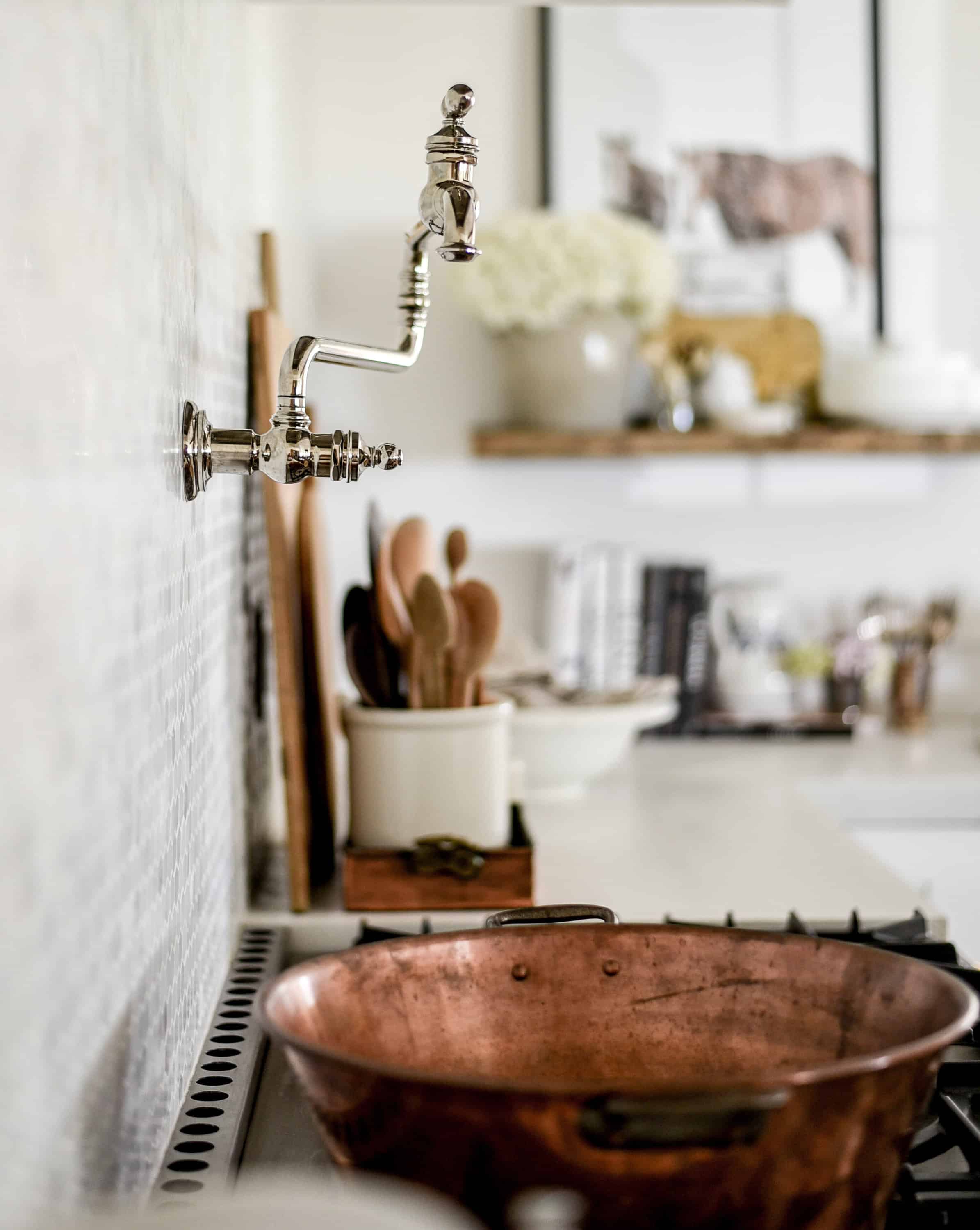 I mentioned that when we began remodeling, someone from the Kohler team reached out to see if I might be interested in collaborating with them in our kitchen. Since I had already fallen in love with their extra wide, extra deep apron front sink, I was happy to jump on board to create our farmhouse kitchen with their designs. 