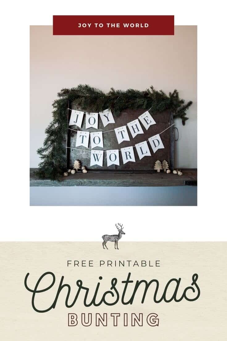 Make this darling Christmas Banner with my free printable PDF file! 