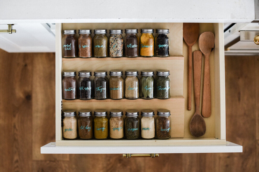 Organized Spice Drawer Ideas!