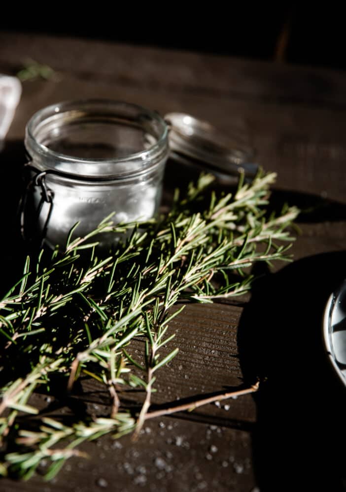 Rosemary and salt cellar