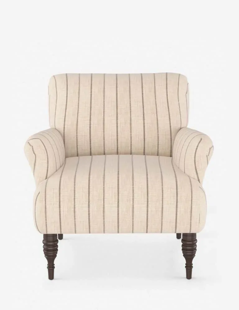Transitional Striped Living Room Chair