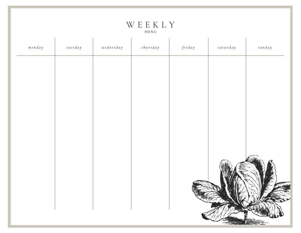 Free Printable Meal Planner Template