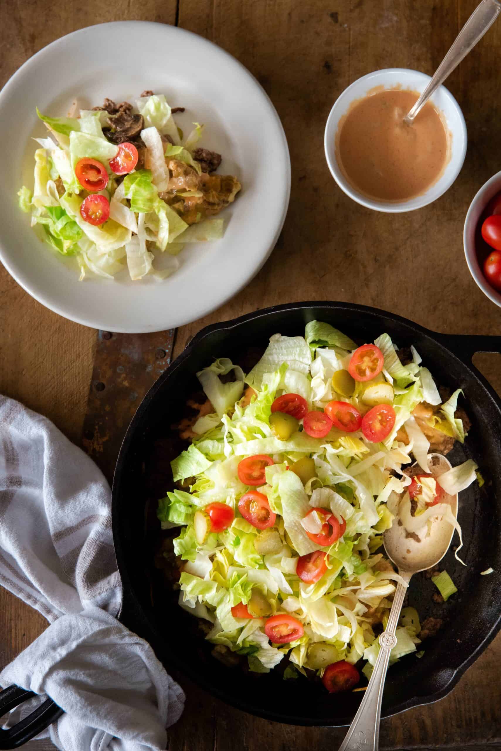 Burger House Skillet: Cheeseburger in a Skillet