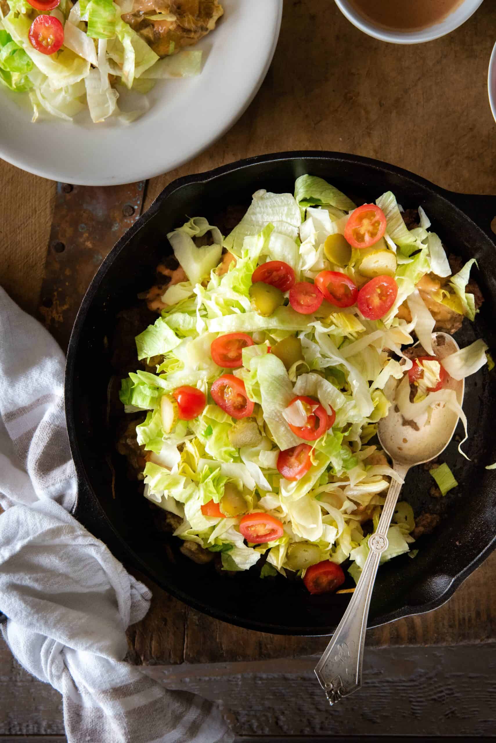 Burger House Skillet: Cheeseburger in a Skillet