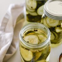 Jar of bread & butter pickles