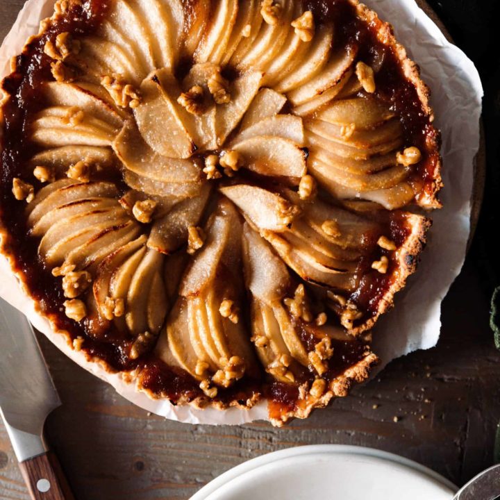 Pear Tart with Candied Walnuts - Boxwood Ave.