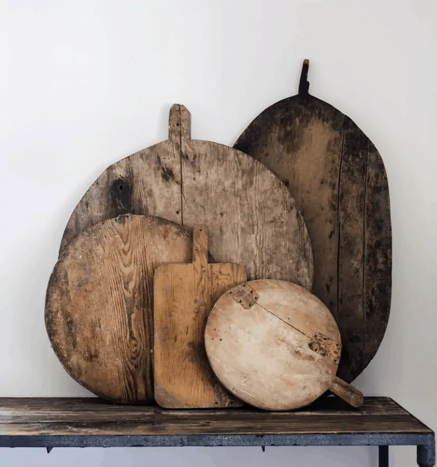 Vintage wood cutting boards from Boxwood Avenue