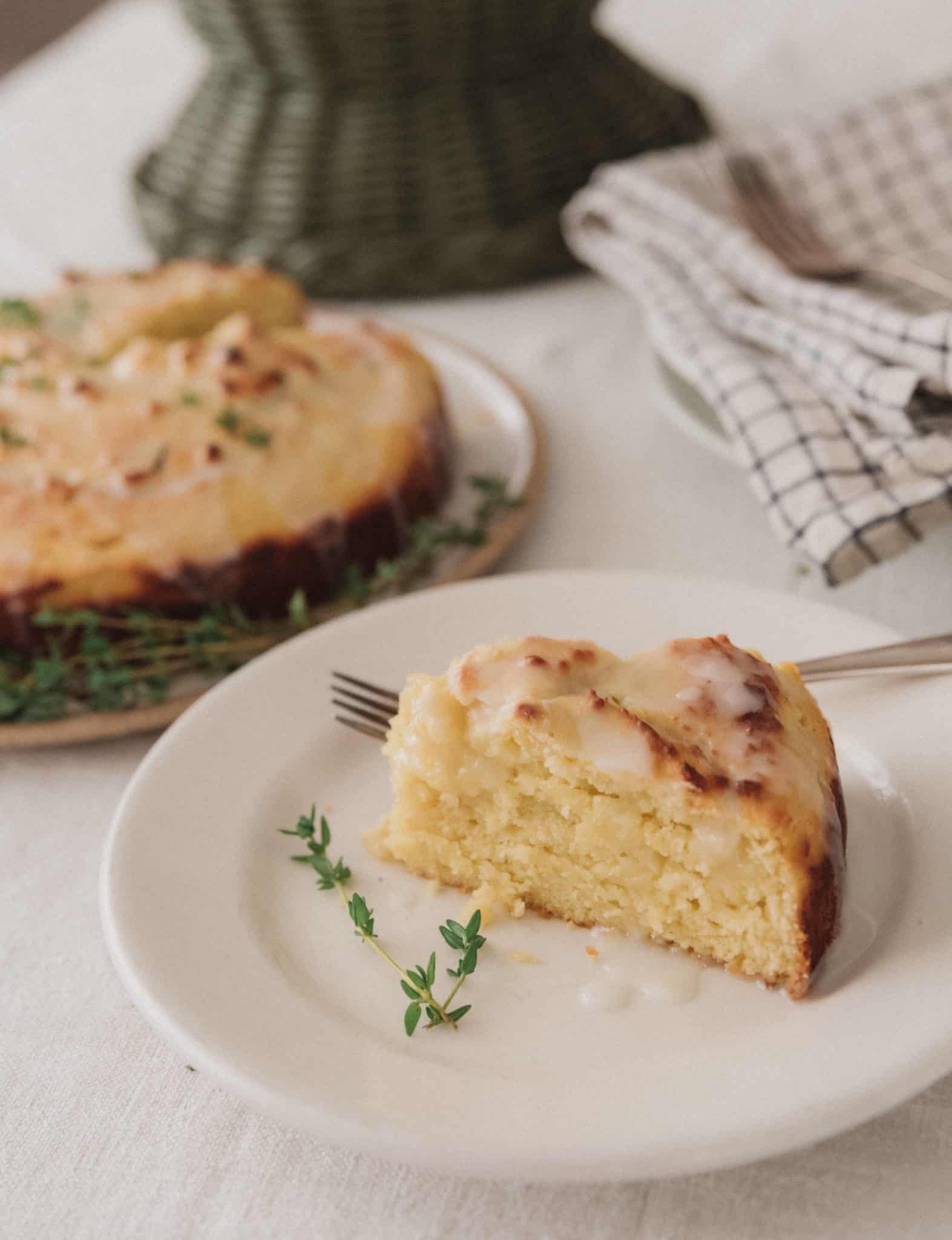Lemon Thyme Olive Oil Cake - Boxwood Ave
