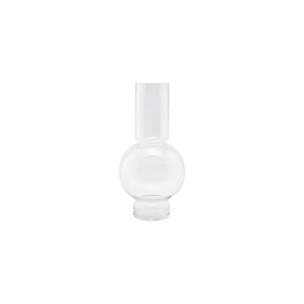 clear glass bubble vase