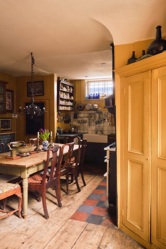 Colour Drenching Country Cottage Kitchen