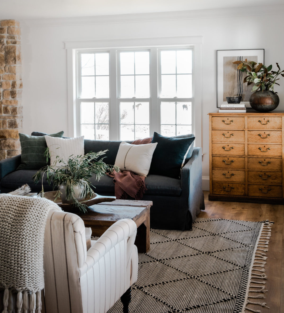 Pure White Paint on a living rooms walls