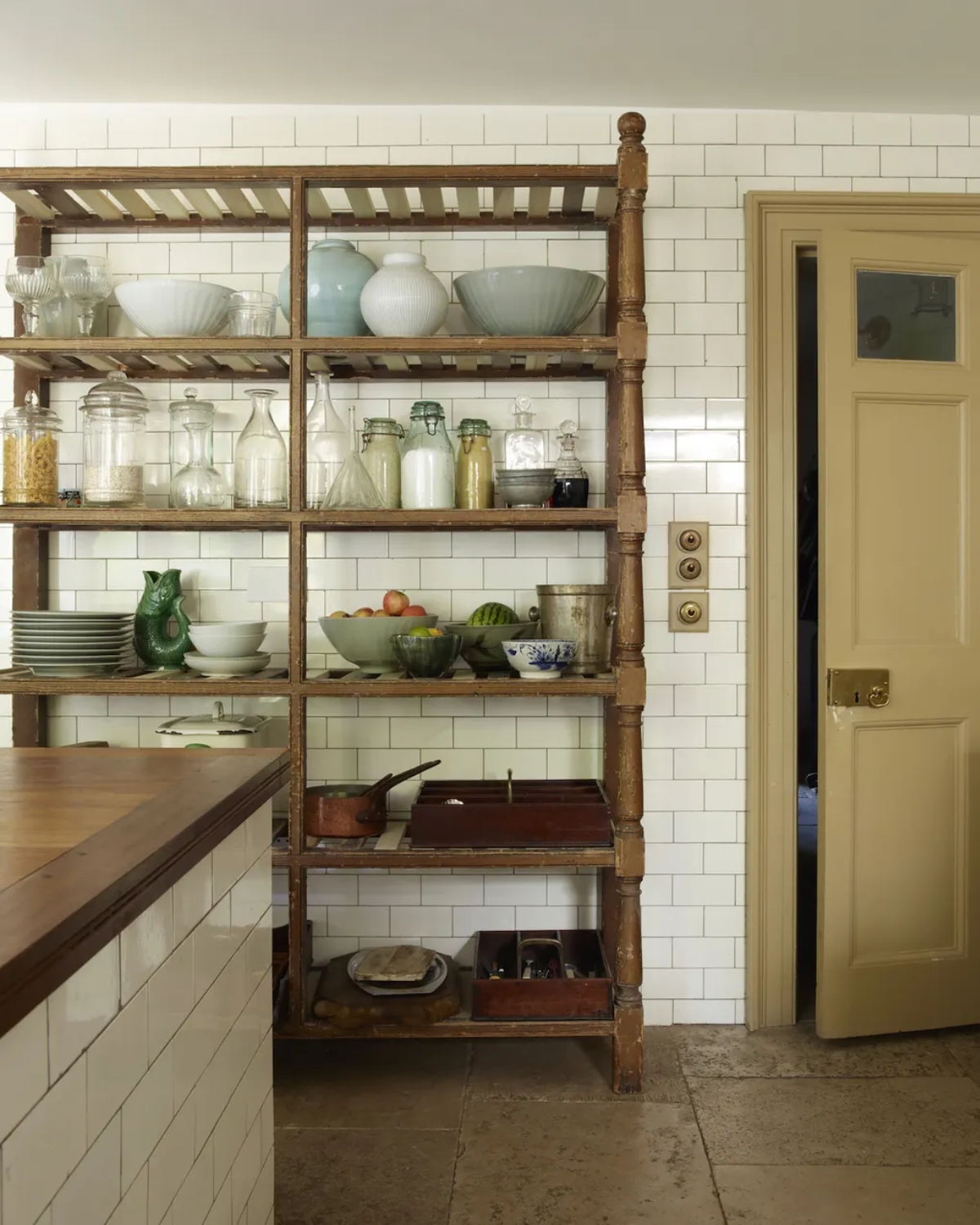 Farmhouse Kitchen with Open Shelving