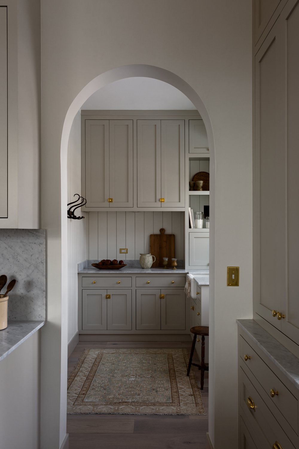 Farrow & Ball Drop Cloth Paint Color in a Hallway